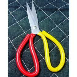 Ножницы с резиновыми цветными ручками, длина 6 см