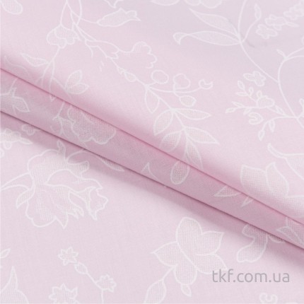 Тик перьевой (220 см) - Цветы на розовом