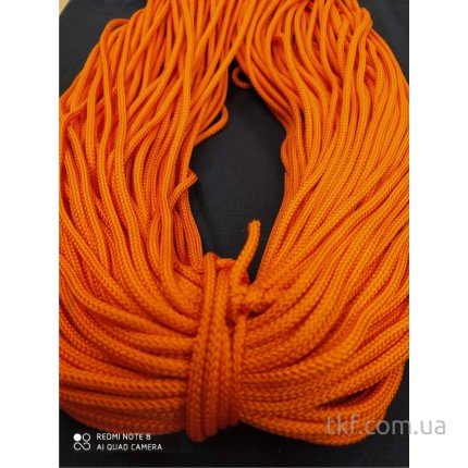 Шнур 4 мм с наполнителем (100 метров) - оранжевый