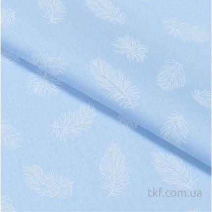 Подушка силикон 50х70 - Перо на голубом